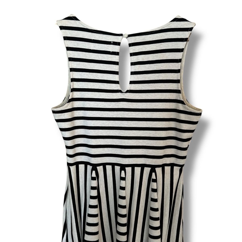 Anthropologie Saturday Sunday Fit & Flare A Line Striped Sleeveless Midi Dress M - Picture 3 of 9